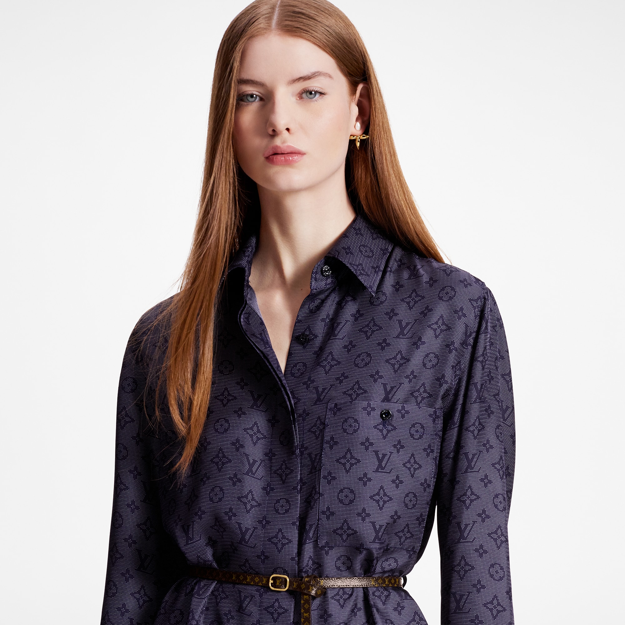Inverted Mahina Monogram Shirt Dress ReadytoWear LOUIS VUITTON